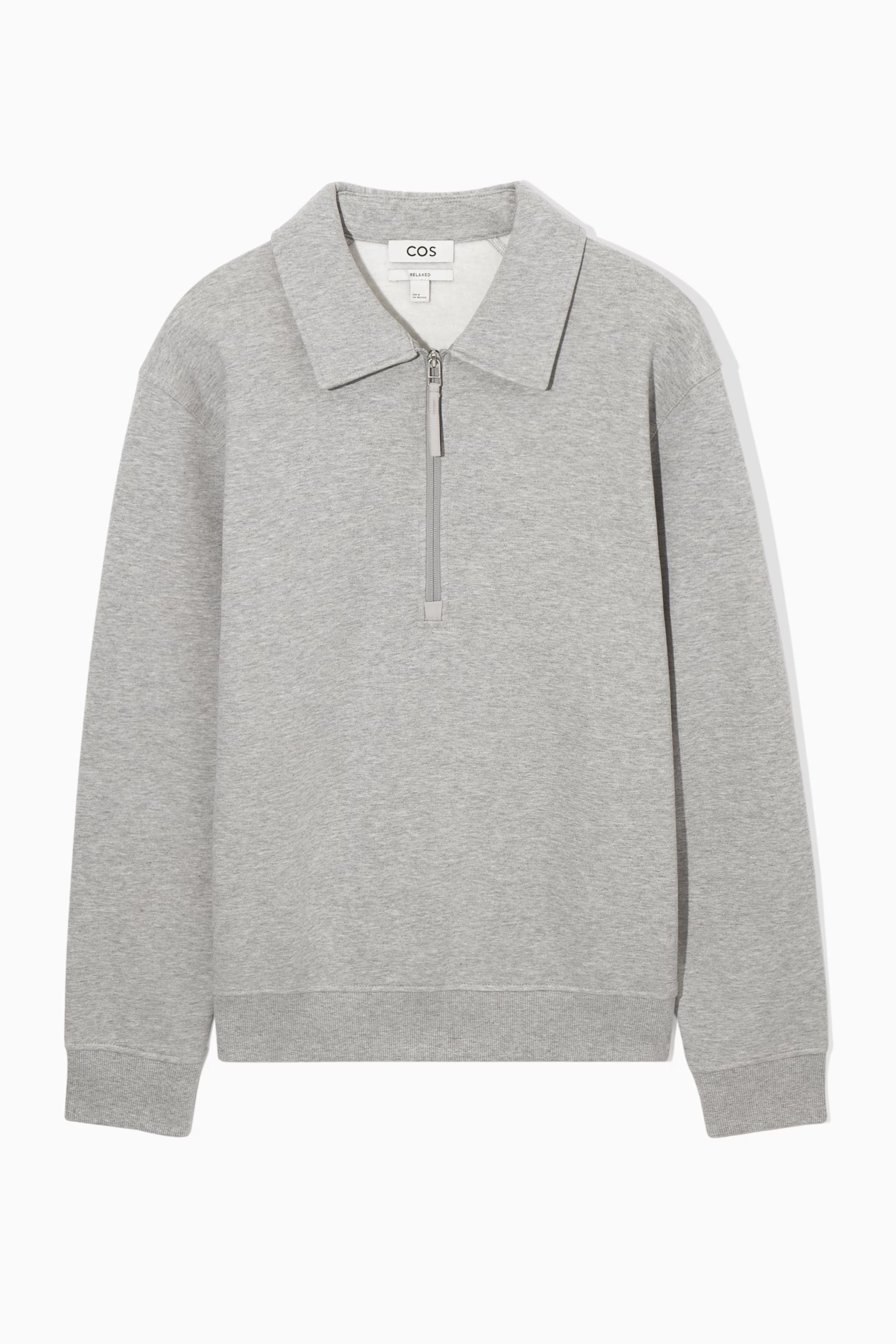 Basic sweatshirt - collared - Grey