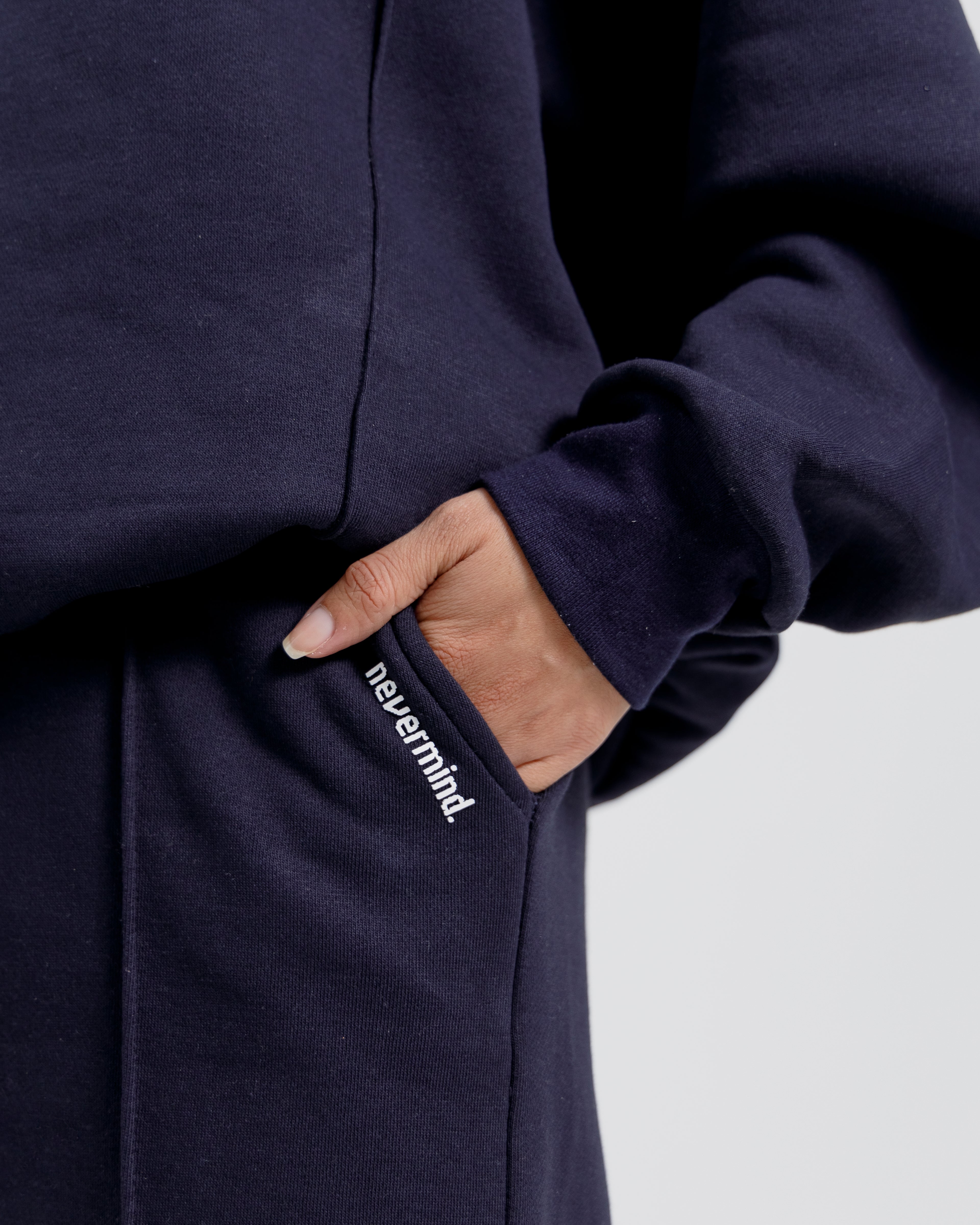 Nevermind Essentials volume I | Navy Blue Hoodie fleece Co-ord set.