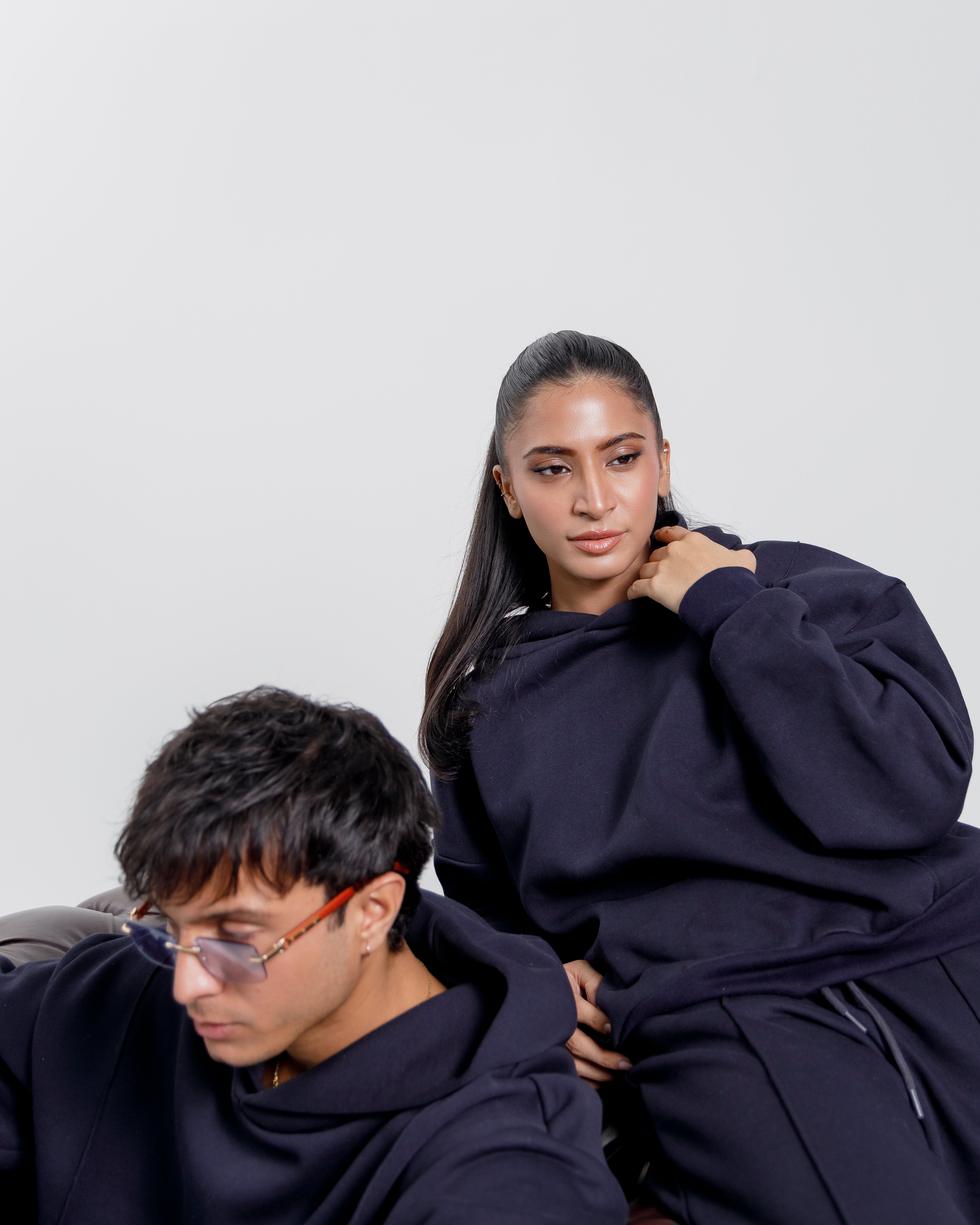 Nevermind Essentials volume I | Navy Blue Hoodie fleece Co-ord set.