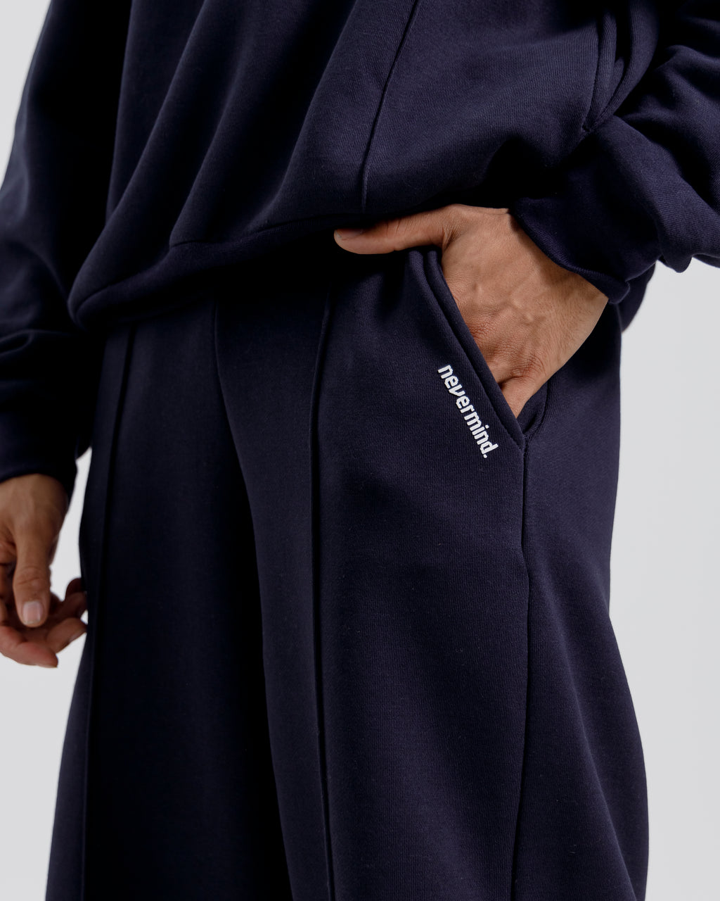 Nevermind Essentials volume I | Navy Blue Hoodie fleece Co-ord set.