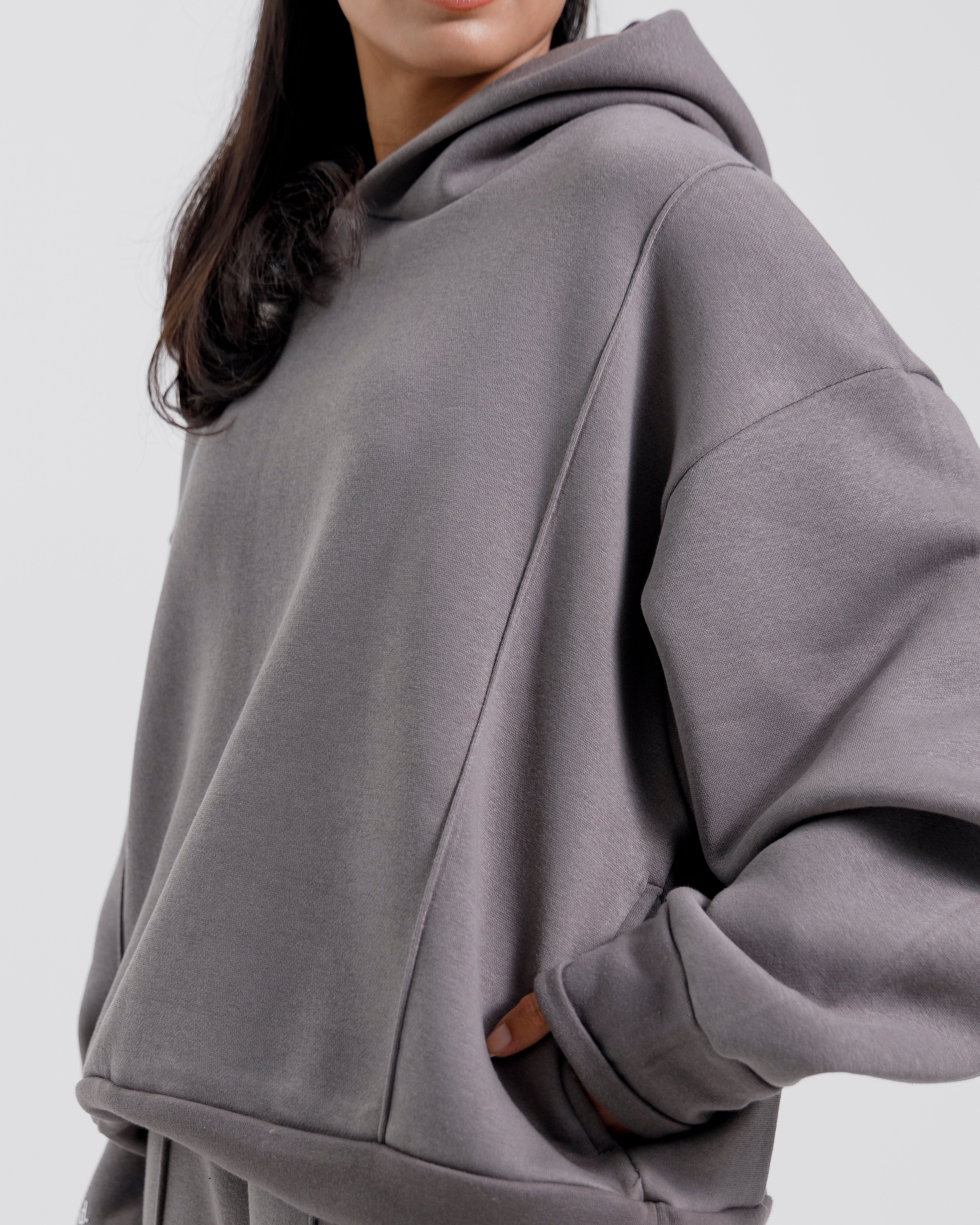 Nevermind Essentials volume I | Steel Grey Hoodie fleece Co-ord set.