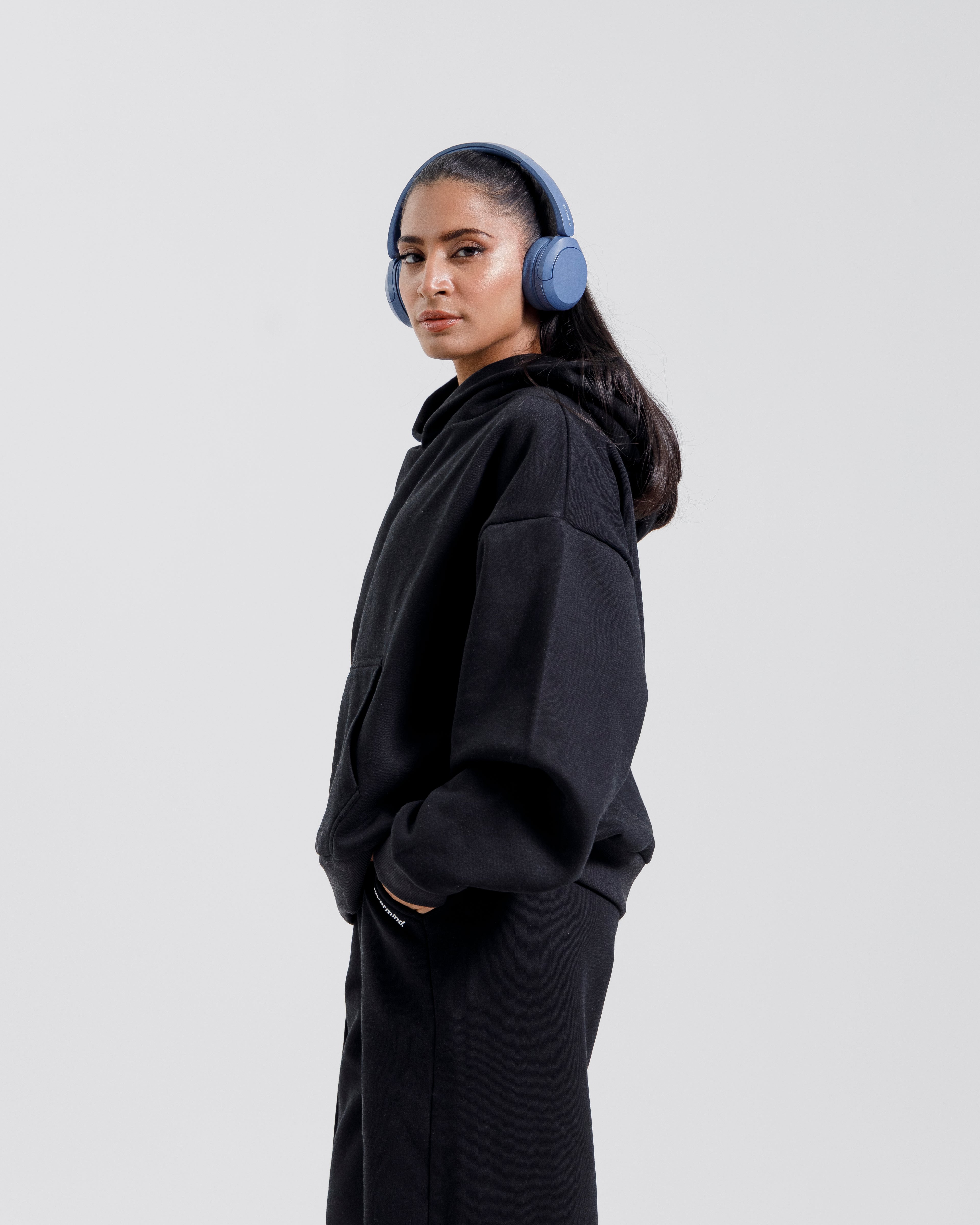 Nevermind Essentials volume I | Black Hoodie fleece Co-ord set.