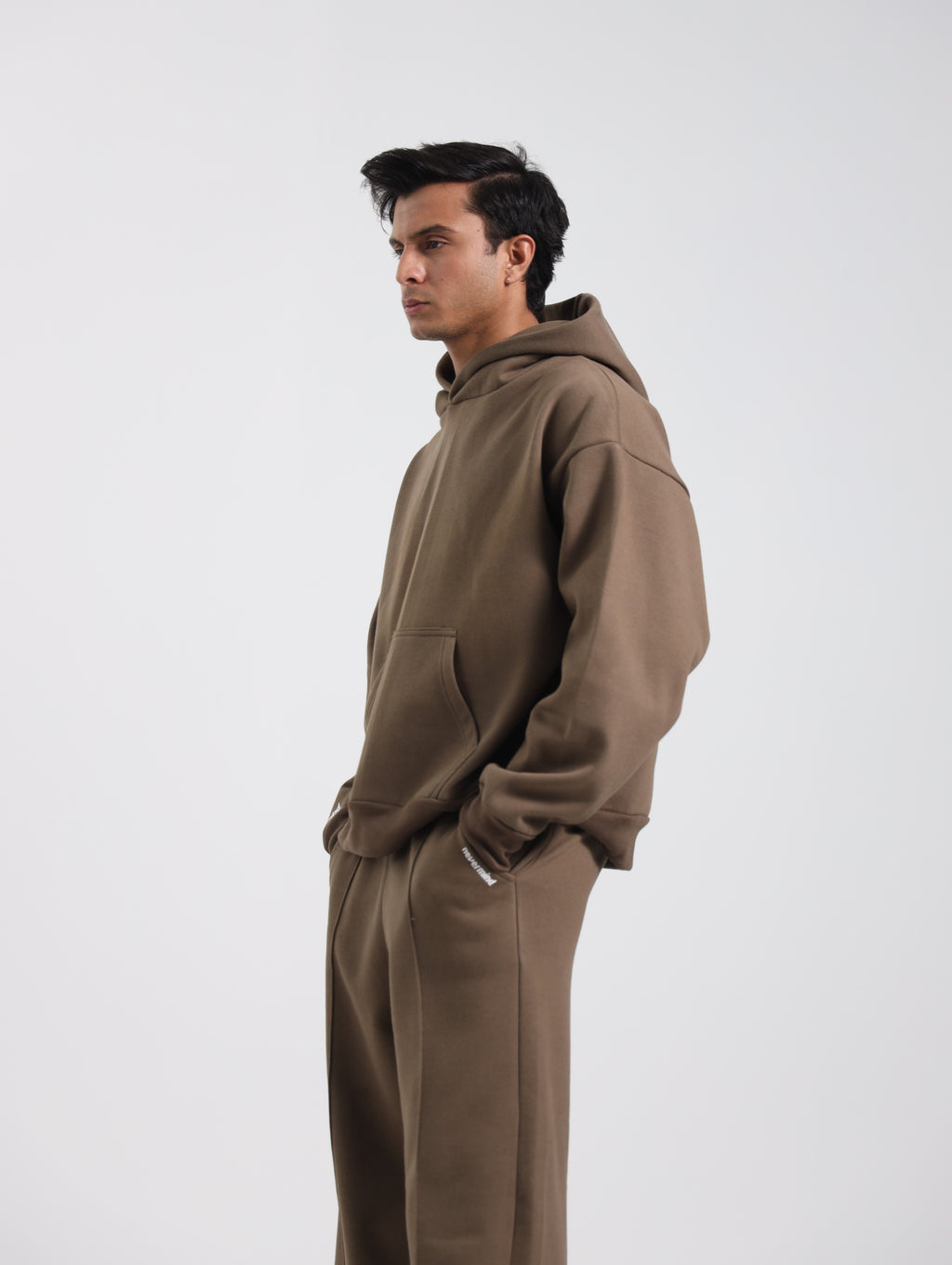 Nevermind Essentials volume I | Brown Hoodie fleece Co-ord set.