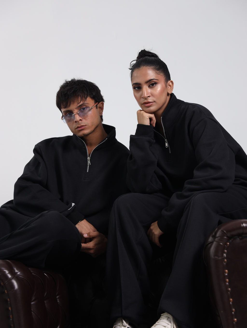 Nevermind Essentials volume I | Black Sweatshirt fleece Co-ord set.