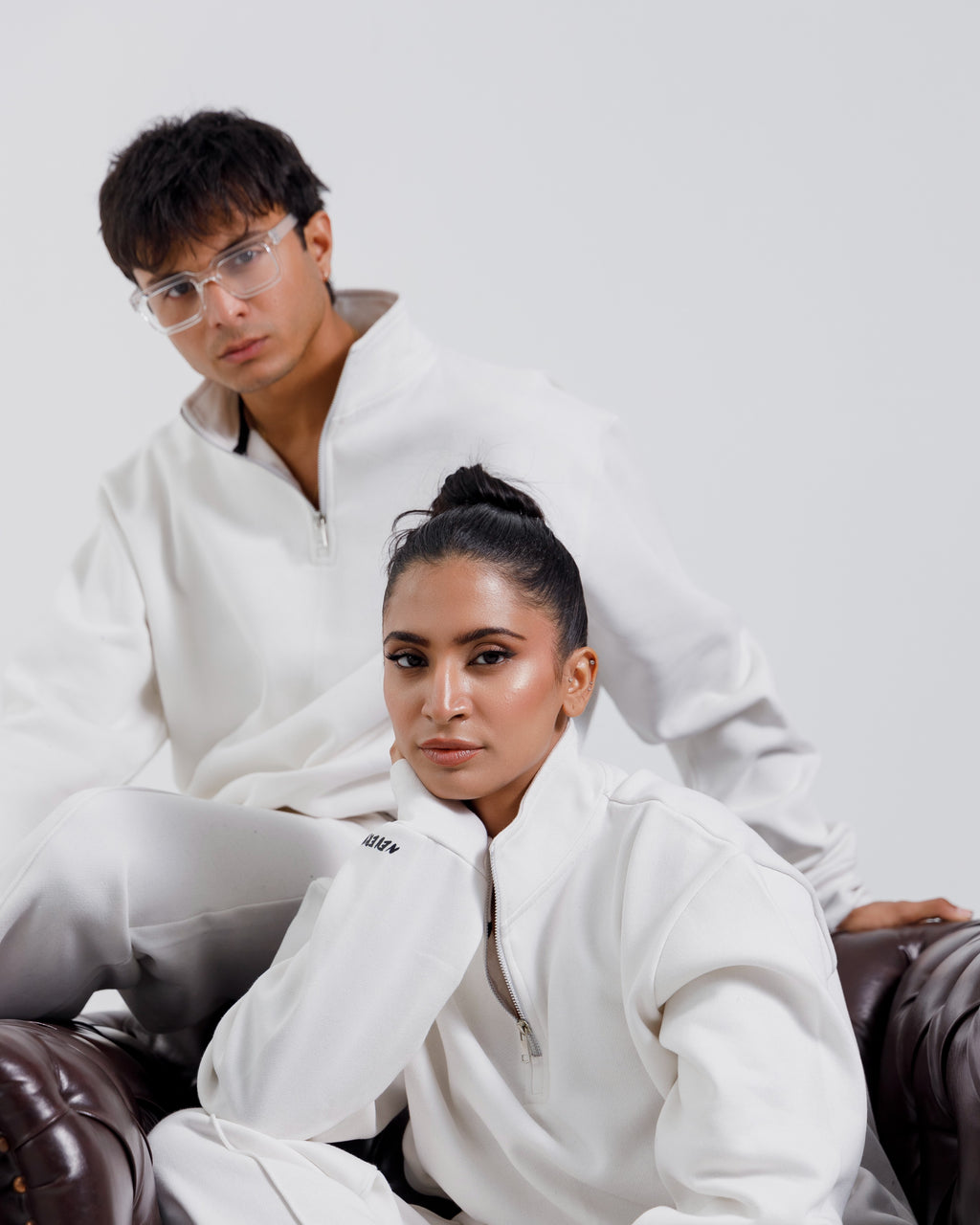 Nevermind Essentials volume I | White Sweatshirt fleece Co-ord set